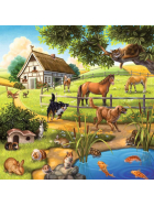 Puzzle Wald-, Zoo-, Haustiere, 3 x 49 Teile