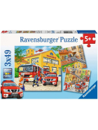 Puzzle Feuerwehreinsatz, 3 x 49 Teile