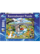 Puzzle Die Familie der Animal Friends, 100 Teile