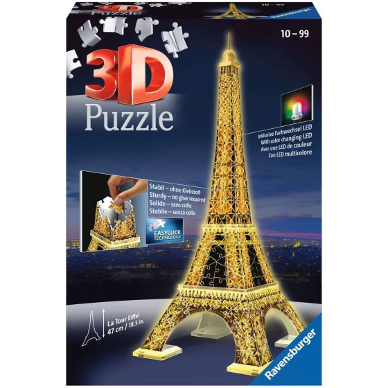 3D Puzzle Eiffelturm bei Nacht