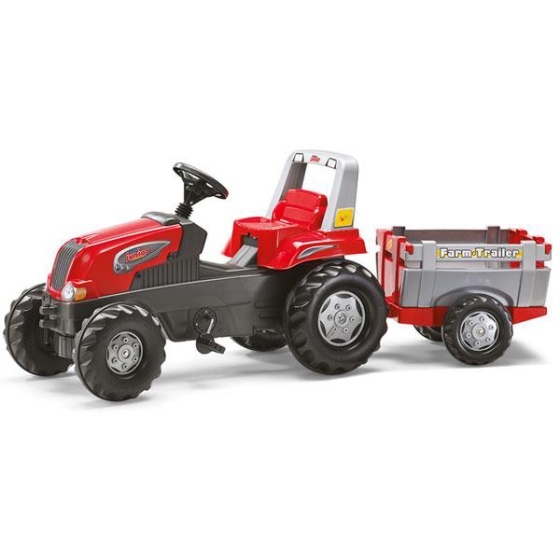 RollyToys Junior Trettraktor RT mit Farm-Trailer